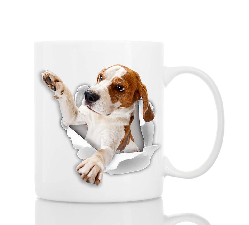 Winston Bear Funny Beagle Dog Mug - Ceramic Funny Coffee Mug - Perfect Dog Lover Gift - Cute Novelty Coffee Mug Present - Great Birthday or Christmas Surprise for Friend or Coworker, Men and Women (11oz) - Image 1